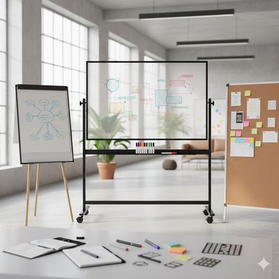 Prezentációs Táblák, Flipchartok és Vizuális Tervezők