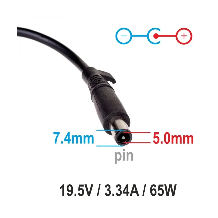 DELL 65W 3,34A 19,5V utángy.(7,4mm x 5mm) NB töltő