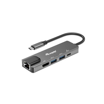 EQuip USB-C 5 in1 Multifunction Adapter, HDMI , Gigabit LAN, USB 3.2 GEN1, 100W USB PD EQuip USB-C 5 in1 Multifunction Adapter, HDMI , Gigabit LAN, USB 3.2 GEN1, 100W USB PD