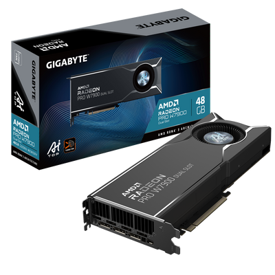 GIGABYTE graphics card Radeon PRO W7900 Dual Slot AI TOP 48G - 48 GB GDDR6