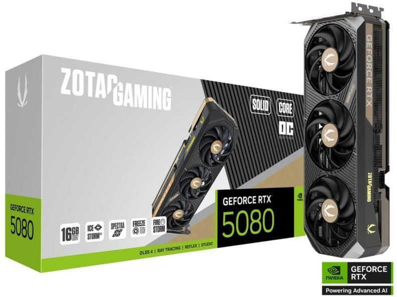 ZOTAC GAMING GeForce RTX 5080 SOLID CORE - OC Edition - graphics card - GeForce RTX 5080 - 16 GB
