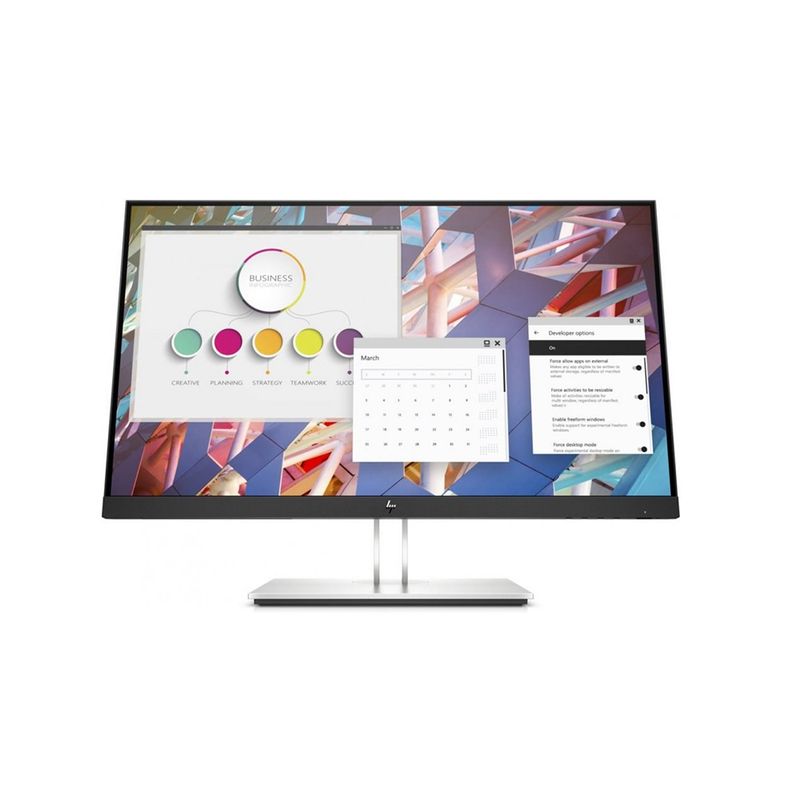 LCD HP EliteDisplay 24" E24 G4; black/silver;1920x1080, 1000:1, 250 cd/m2, VGA,HDMI, DisplayPort, USB Hub, AG