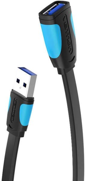 Vention USB 3.0, (hosszabbító, fekete), 3m, kábel