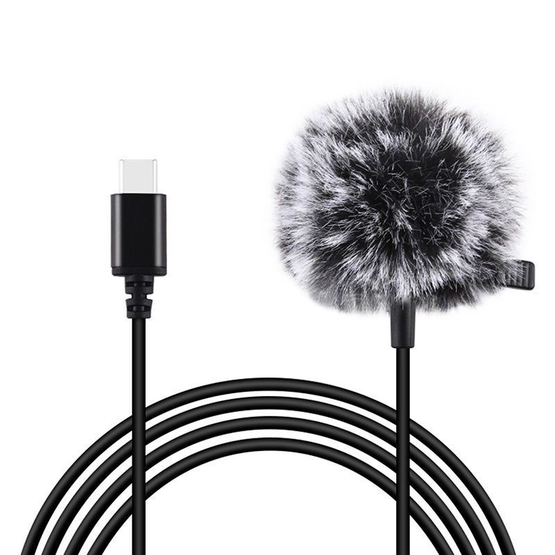 Jack Puluz nyakkendő mikrofon klippel PU425 1.5m USB-C