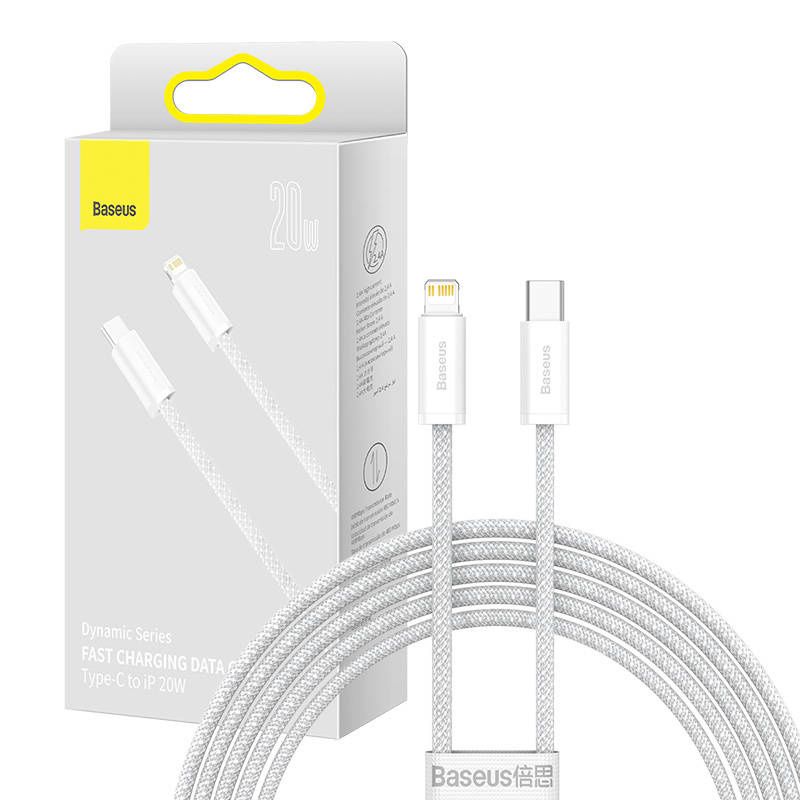 Kábel USB-C do Lightning Baseus Dynamic Series, 20W, 2m (biały)