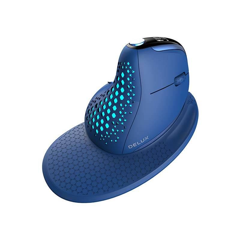 Delux M618XSD BT+2.4G RGB vezeték nélküli ergonomikus egér (kék)