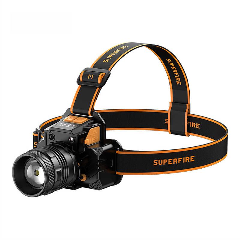 Fejlámpa Superfire HL58 – 350 lm, USB, 3 mód, 200 m Fejlámpa Superfire HL58 – 350 lm, USB, 3 mód, 200 m