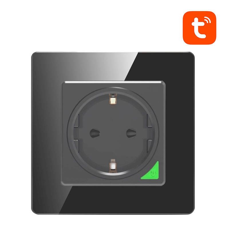 Avatto N-WOT10-EU-B TUYA WiFi fali aljzat (fekete)