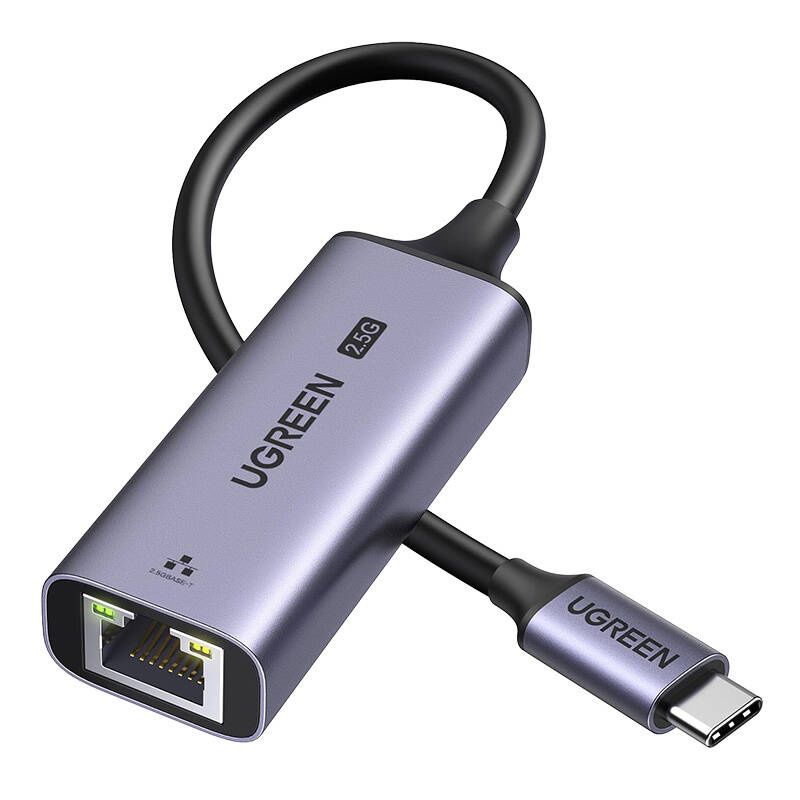 Adapter Ethernet UGREEN CM648, USB-C RJ45-re, 2.5G (fekete)
