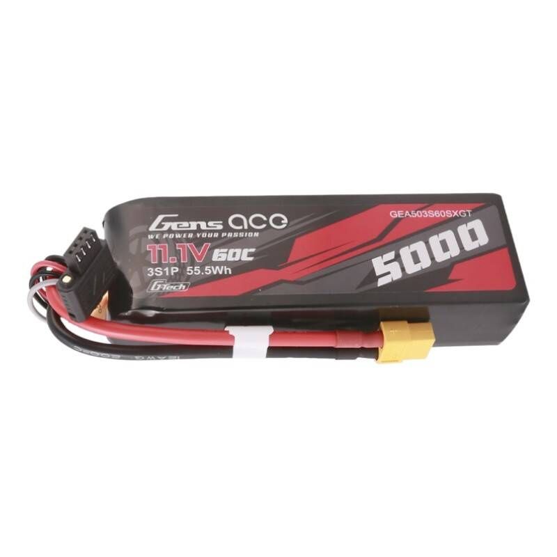 Gens ace G-Tech 5000mAh 11.1V 60C 3S1P Lipo akkumulátor XT60 csatlakozóval