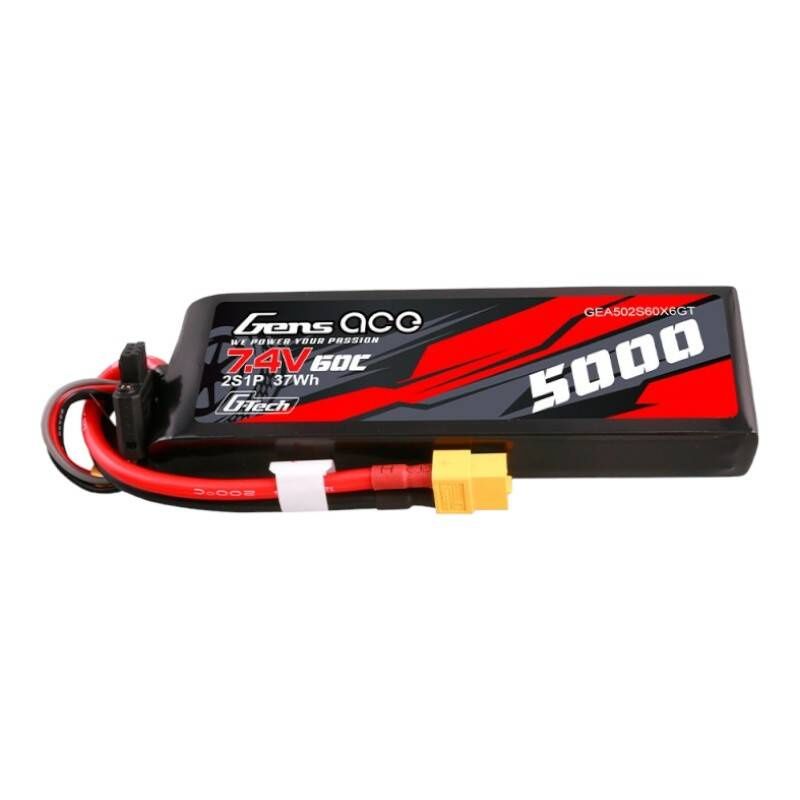 Gens ace G-Tech 5000mAh 7.4V 60C 2S1P Lipo akkumulátor PC XT60 csatlakozóval