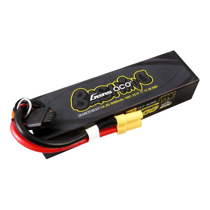 Gens ace G-Tech 8000mAh 11.1V 100C 3S1P Lipo akkumulátor EC5-Bashing Series csatlakozóval