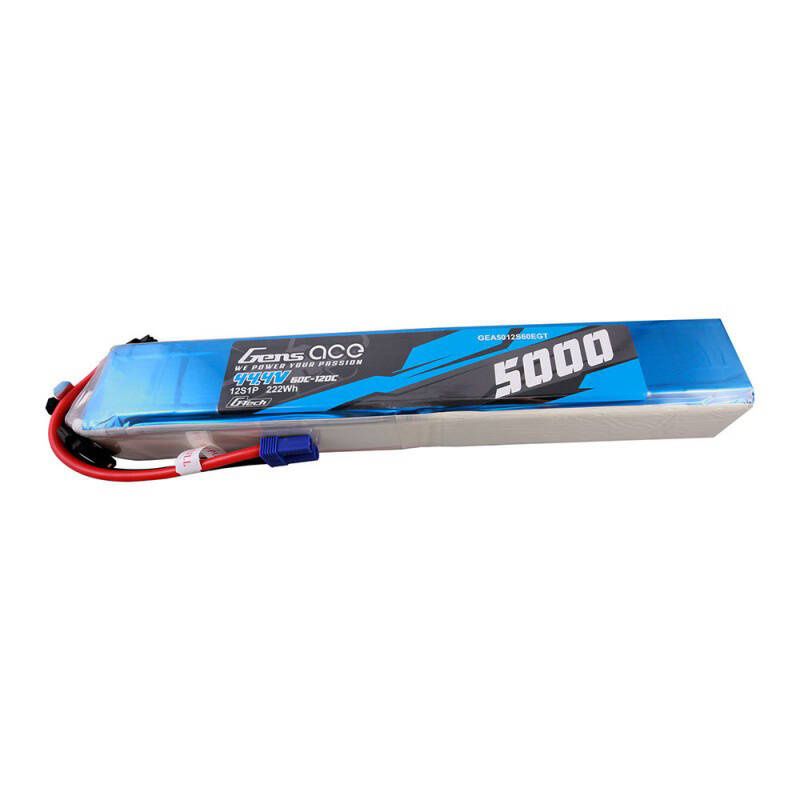 Gens ace G-Tech 5000mAh 60/120C 44.4V 12S1P Lipo akkumulátor EC5 csatlakozóval