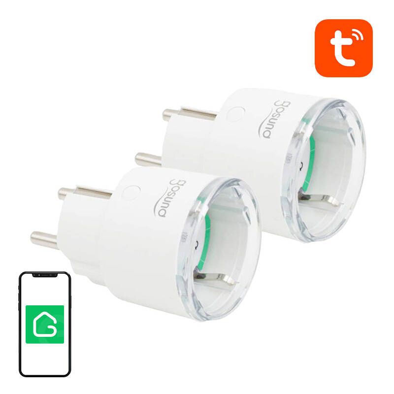 Gosund SP111 3680W 16A WiFi intelligens aljzat, Tuya 2 db-os csomagban
