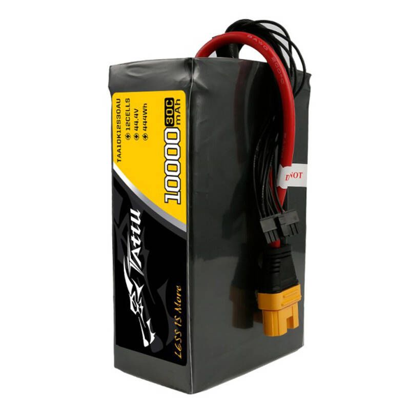 Tattu 10000mAh 44.4V 30C 12S1P Lipo akkumulátor csomag AS150U dugóval