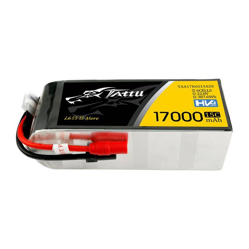 Tattu 17000mAh 22.8V 15C 6S1P Lipo akkumulátor AS150+XT150 dugóval