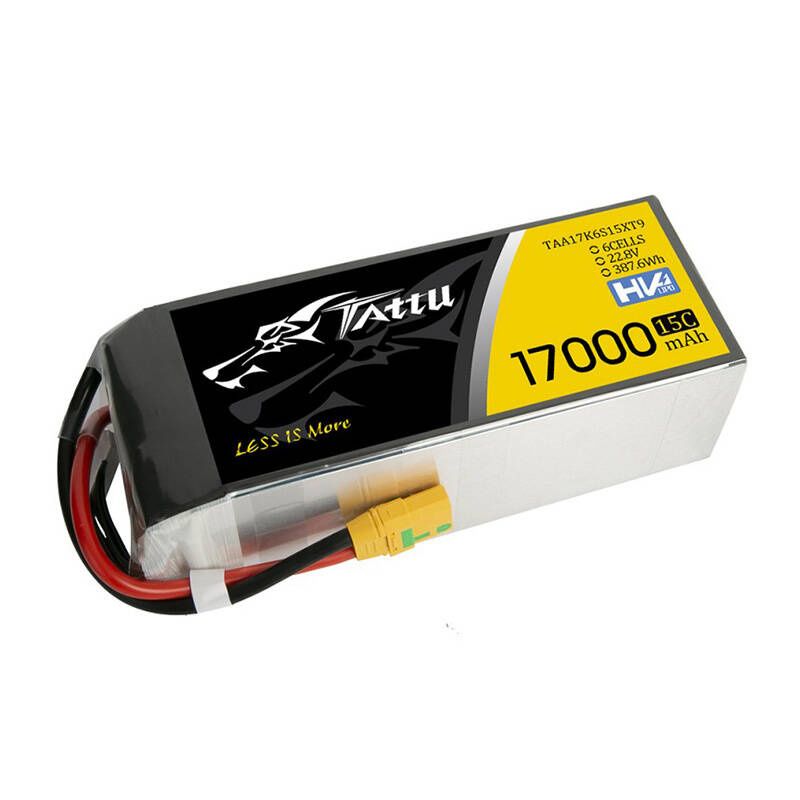 Tattu 17000mAh 22.8V 15C 6S1P Lipo akkumulátor XT90-S (anti-spark) dugóval