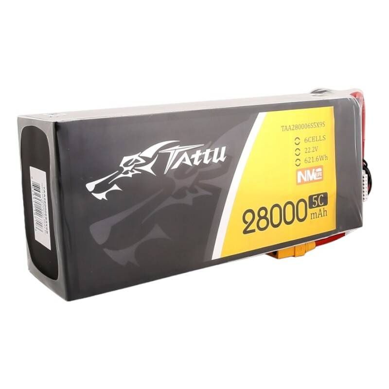 Tattu NMC 28000mAh 22.2V 5C 6S1P Lipo akkumulátor csomag XT90-S dugóval
