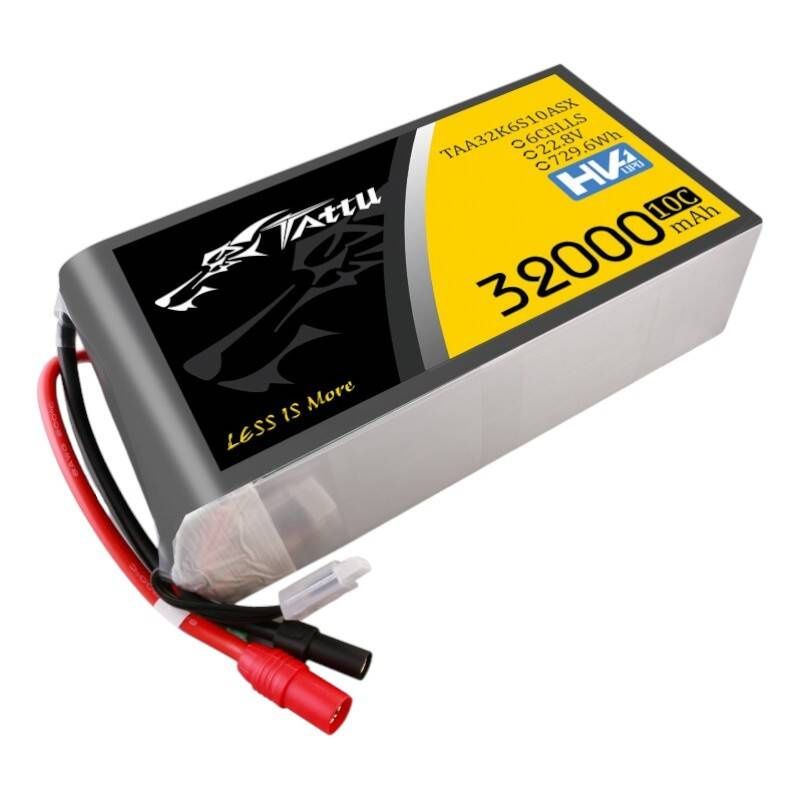 Tattu 32000mAh 22.2V 25C 6S1P Lipo akkumulátor csomag AS150 + XT150-vel