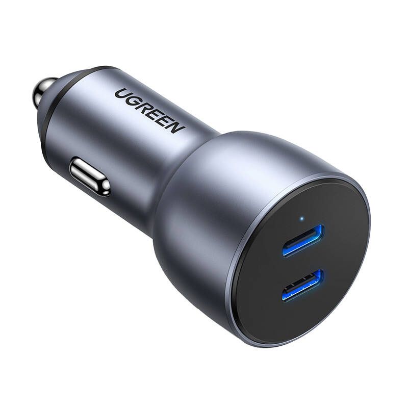 UGREEN CD213 autós töltő, 2x USB-C, 36W (szürke)