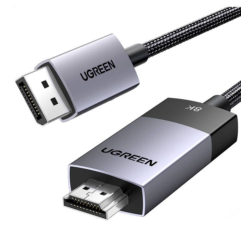 UGREEN DP115 DisplayPort-HDMI kábel, 8k 60 Hz, 2m (fekete)