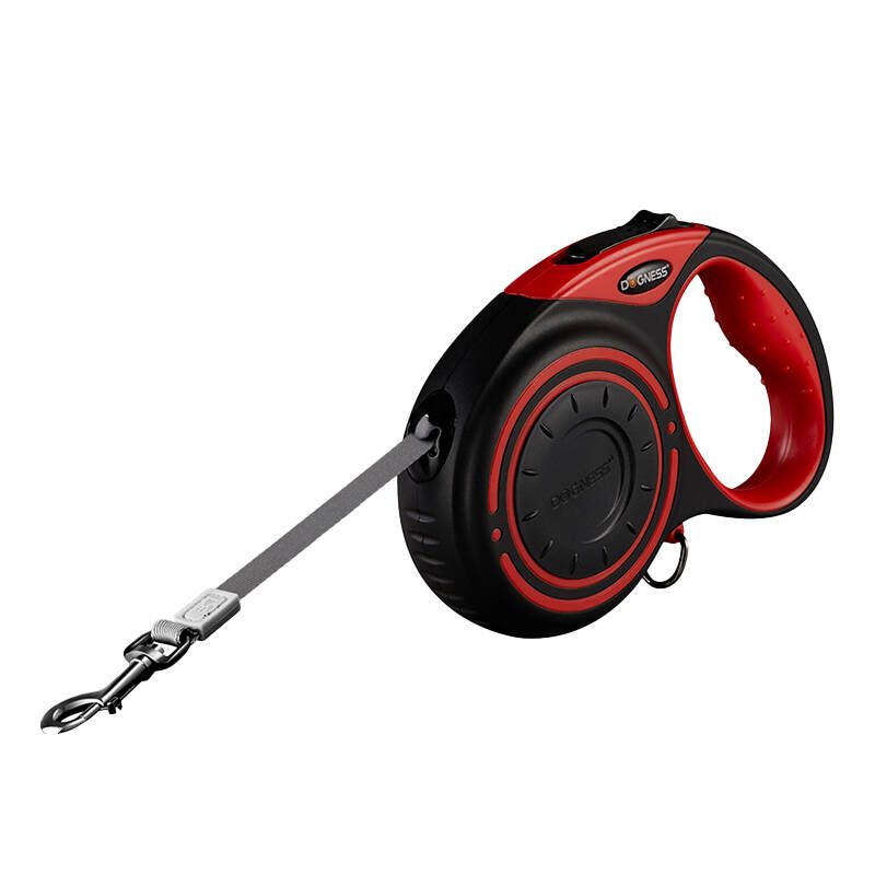 Dogness automata póráz zseblámpával és tartóval (piros)