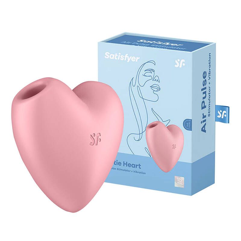 Klitorisz masszírozó Cutie Heart Light Red Satisfyer (rózsaszín)