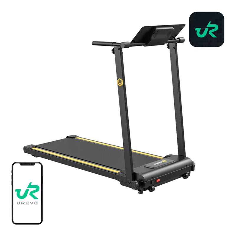 UREVO Foldi Mini elektromos futópad (fekete és narancssárga)