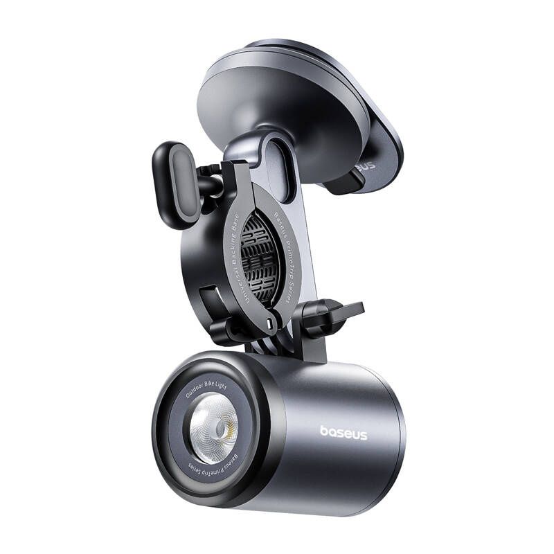 Baseus PrimeTrip 2 az 1-ben kerékpártartó, telefontartó + zseblámpa (fekete)