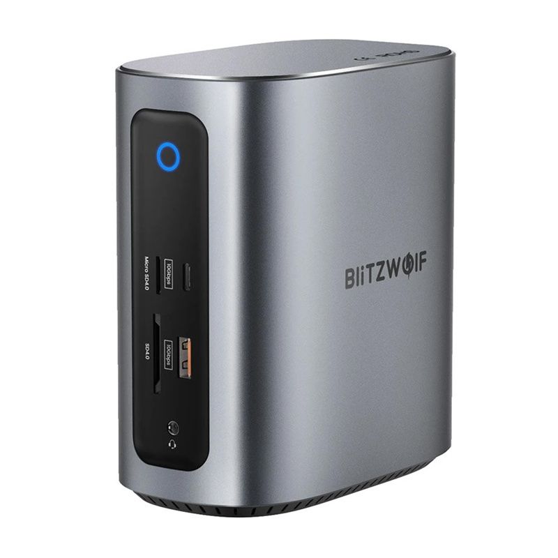 BlitzWolf BW-TH15 17 az 1-ben dokkolóállomás 2xHD+DP+4xC+3xUSB 3.0+USB 3.1+C 3.2+C PD+RJ45+micro SD+SD+3.5mm audio