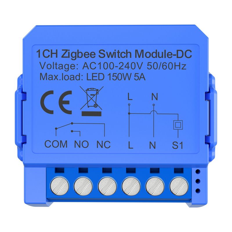 1 csatornás ZigBee kapcsolómodul feszültségmentes érintkezővel Avatto ZWSM16-DC32V-1