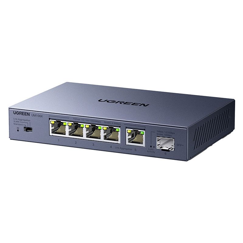 UGREEN CM753 hálózati kapcsoló, 6 portos, 2,5 Gigabit Ethernet