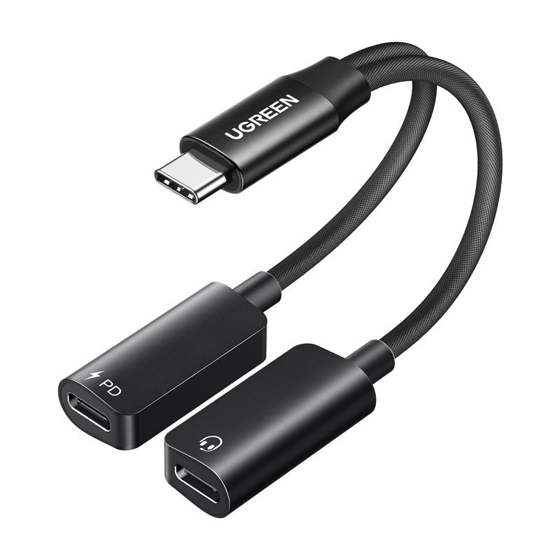 Ugreen CM821 hangkártya, USB-C 2x USB-C-re (fekete)