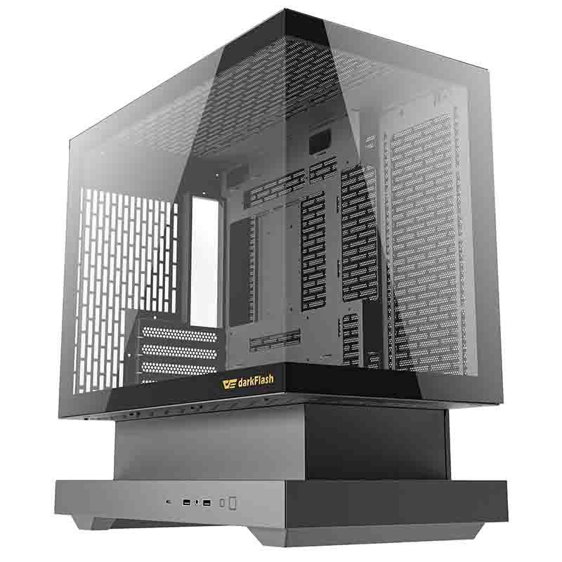 Darkflash F1 számítógépház (Fekete) + 6 ARGB ventilátorok