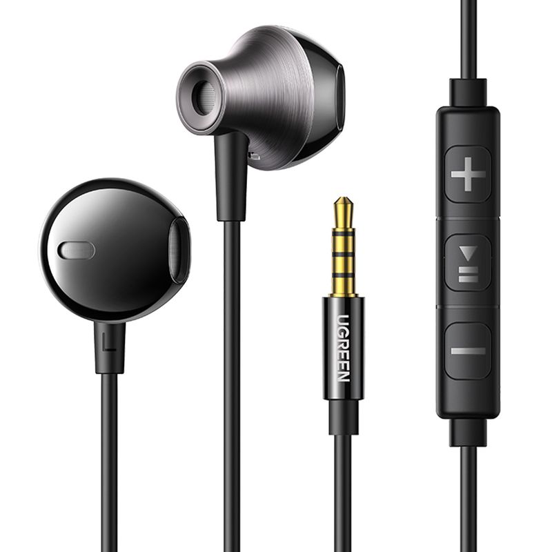 Vezetékes fülhallgató UGREEN 3.5mm EP106 (fekete) Vezetékes fülhallgató UGREEN 3.5mm EP106 (fekete)