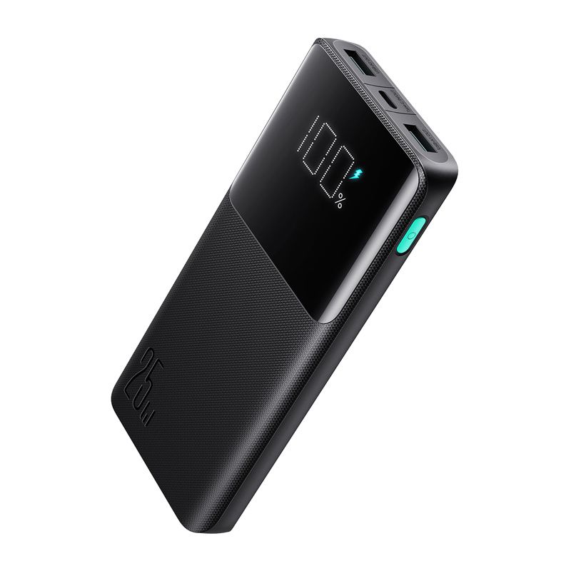 Joyroom JR-PBF20 powerbank, 10000 mAh, 25 W + 0,25 m-es kábel (fekete)