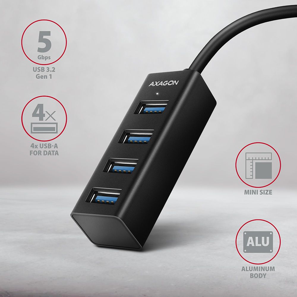 Axagon HUE-M1A 4 port USB 3.2 HUB
