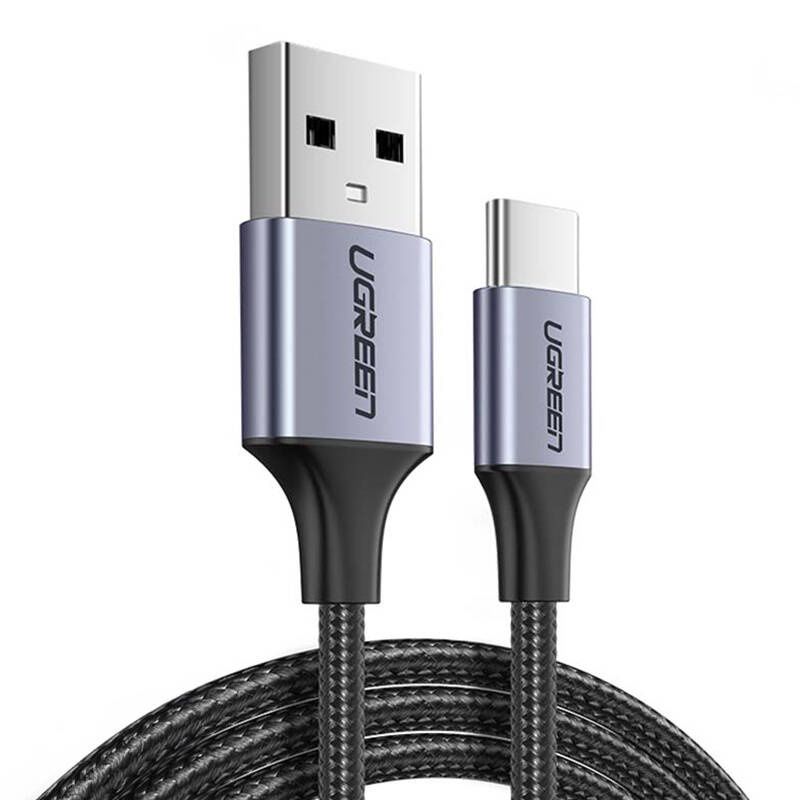 UGREEN USB3.0 -USB-C QC3.0 alumínium csatlakozó 1m kábel (fekete)