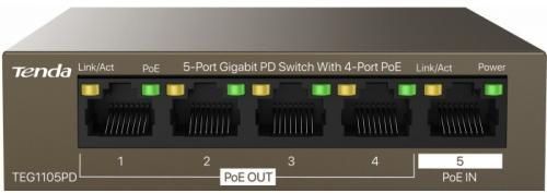 Tenda TEG1105PD 5port GbE LAN 4xPoE LAN port switch