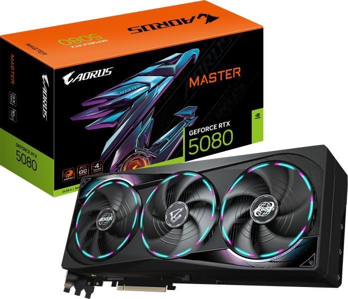 GIGABYTE GeForce RTX 5080 AORUS MASTER OC Edition 16GB GDDR7 GPU GIGABYTE GeForce RTX 5080 AORUS MASTER OC Edition 16GB GDDR7 GPU