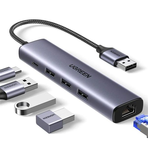 UGREEN USB-A HUB 3xUSB-A 1xUSB-C + 1Gb LANDocking Station Grey 60554 UGREEN USB-A HUB 3xUSB-A 1xUSB-C + 1Gb LANDocking Station Grey 60554