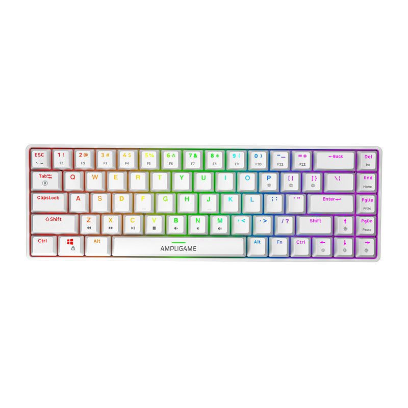 Fifine GK1W mechanikus billentyűzet, 65% RGB (fehér) Fifine GK1W mechanikus billentyűzet, 65% RGB (fehér)