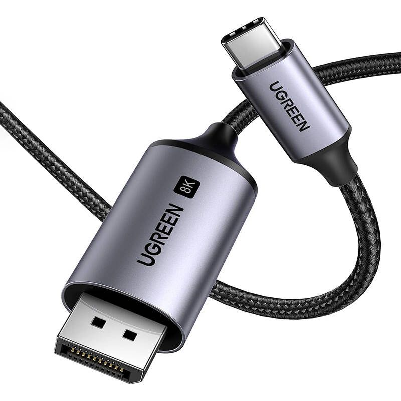 UGREEN 25158 USB-C–DisplayPort 8K 60Hz 2m fonott kábel (fekete) UGREEN 25158 USB-C–DisplayPort 8K 60Hz 2m fonott kábel (fekete)