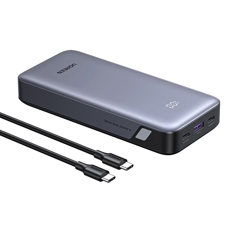 Ugreen PB536 20000mAh 45W USB-C,SUB-A PD,QC powerbank (szürke)