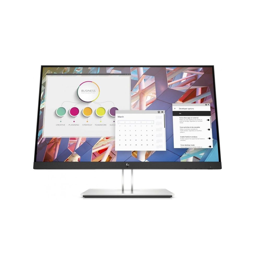 LCD HP 24" E24 G4; black/silver;1920x1080, 1000:1, 250 cd/m2, VGA,HDMI, DisplayPort, USB Hub, AG
