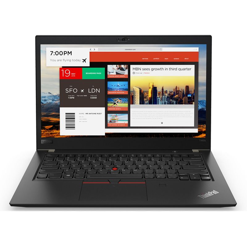 Lenovo ThinkPad T480s; Core i7 8650U 1.9GHz/16GB RAM/512GB SSD PCIe/batteryCARE+;WiFi/BT/FP/webcam/14.0 FHD (1920x1080)/backlit kb/Win 11 Pro 64-bit