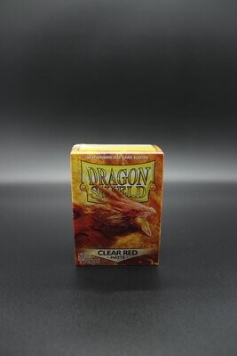 Dragon Shield - Standard Size Card Sleeves - Clear Red Matte