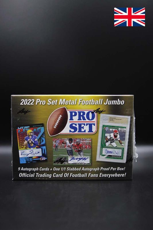 🟢Live Break - 2022 Pro Set Metal Football Jumbo - Leaf Pro Set - 9x Auto + One of One!