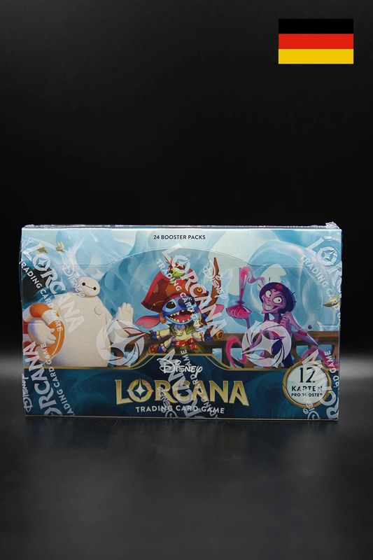 🟢Live Break - Disney Lorcana - Azurblaues Meer - Deutsch, Optionen:: 1x Display Azurblaues Meer (24x Booster)