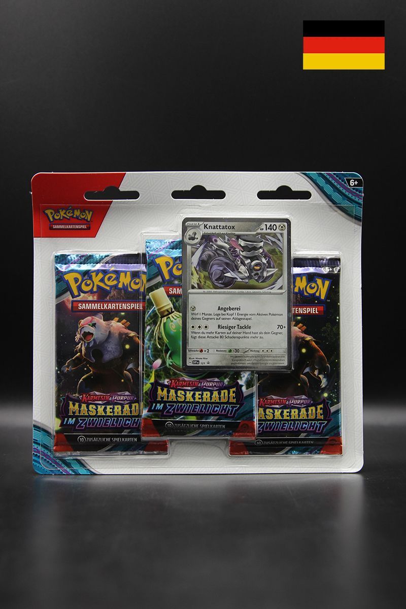 Pokemon - Maskerade im Zwielicht - 3er Blister - Deutsch, Optionen:: Knattatox Promo